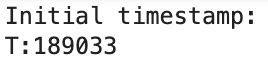 SEND_TIME_DATA initial timestamp output