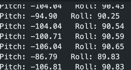 -90° pitch, +90° roll orientation